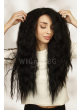 Дълга къдрава черна лейс фронт перука Рената